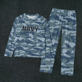 Navy Camo Pajama Set