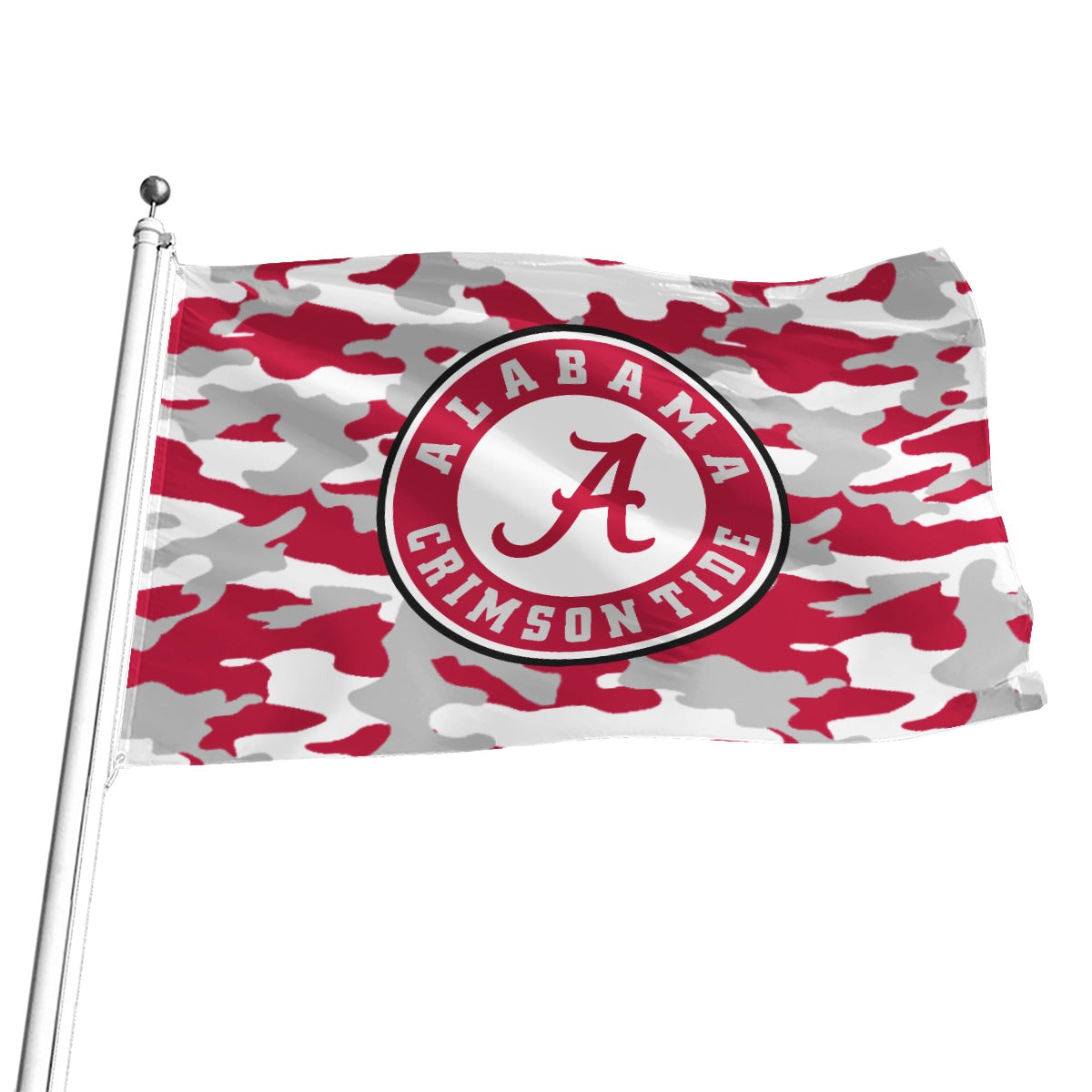 Alabama Crimson Tide Camo Flag