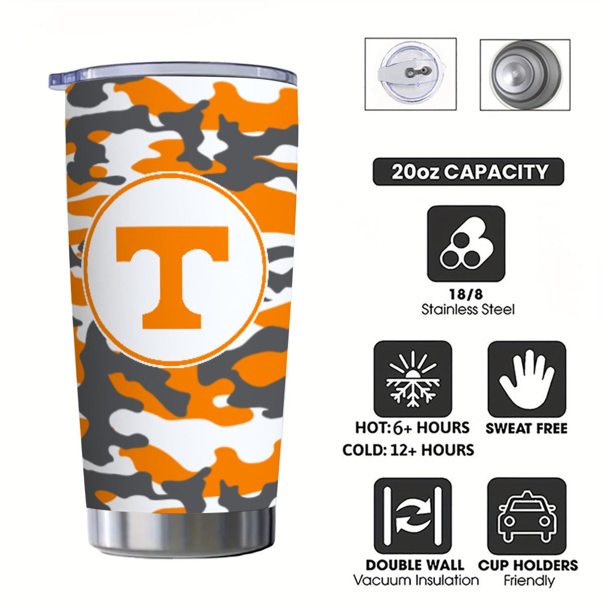 Volunteers Camo Tumbler