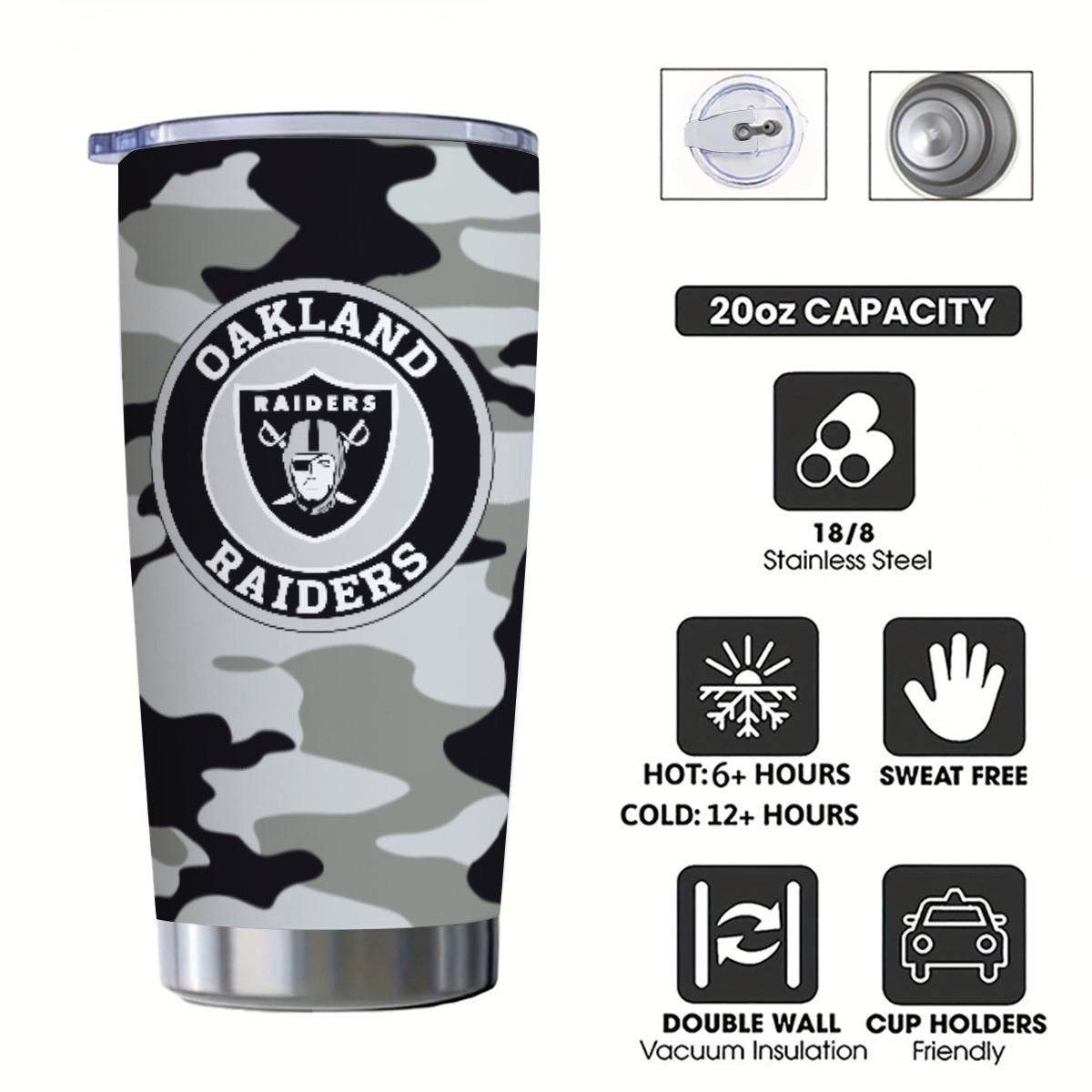 Raiders Camo Tumbler