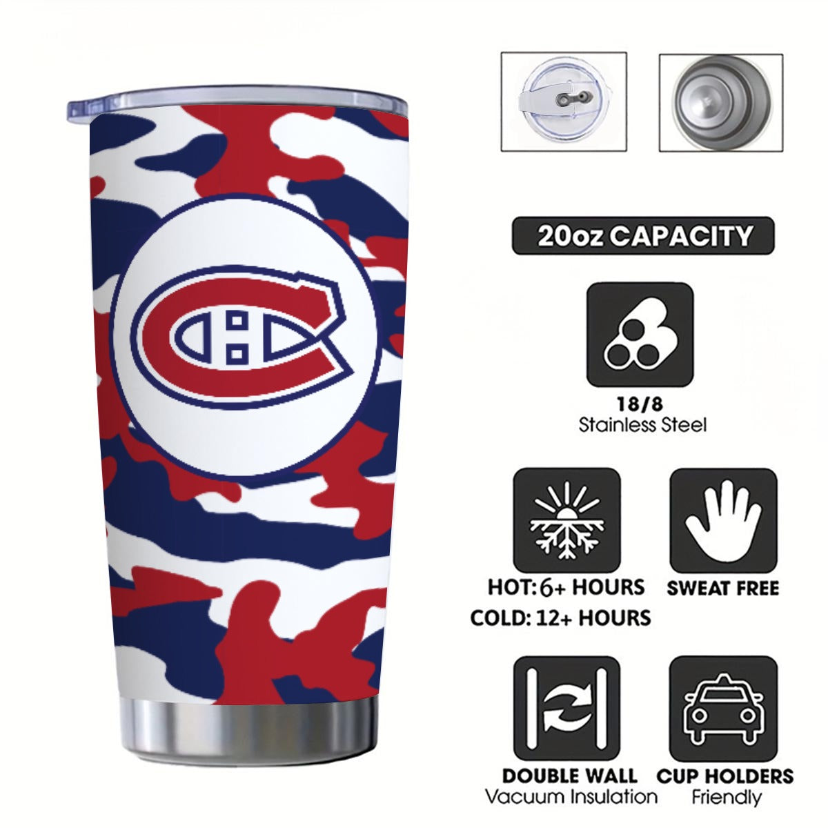Montreal Canadiens Camo Tumbler